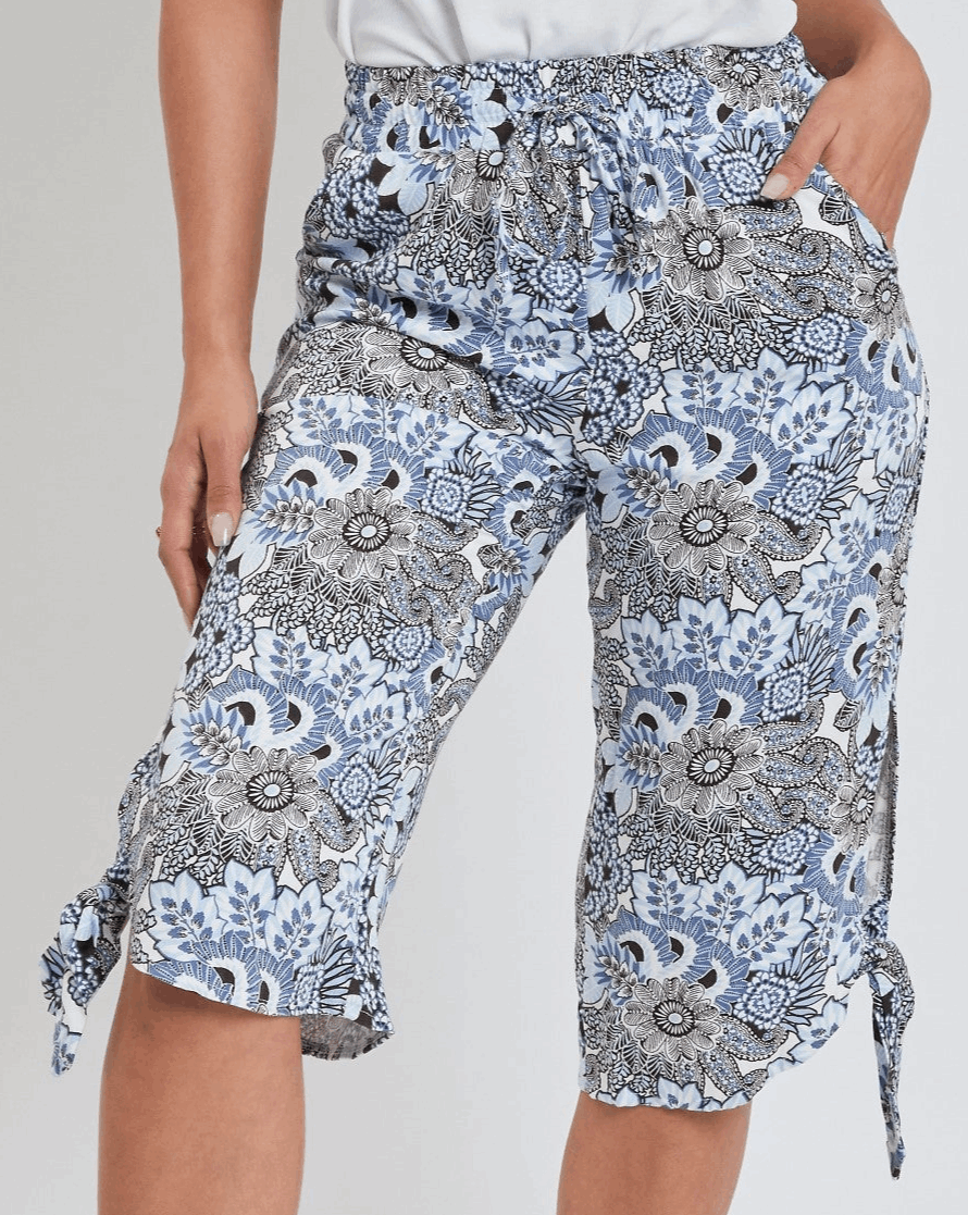 Petite Linen Capri