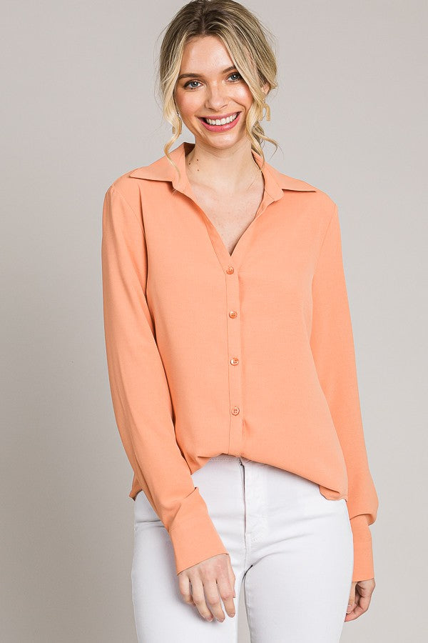 Timeless Comfort Button Blouse