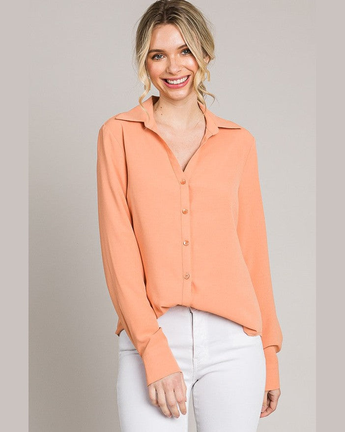 Timeless Comfort Button Blouse