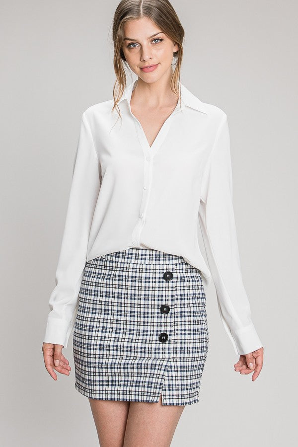 Timeless Comfort Button Blouse