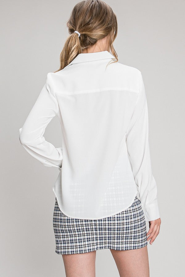 Timeless Comfort Button Blouse