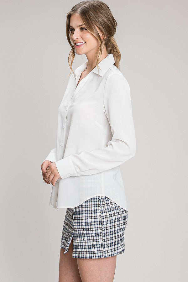 Timeless Comfort Button Blouse