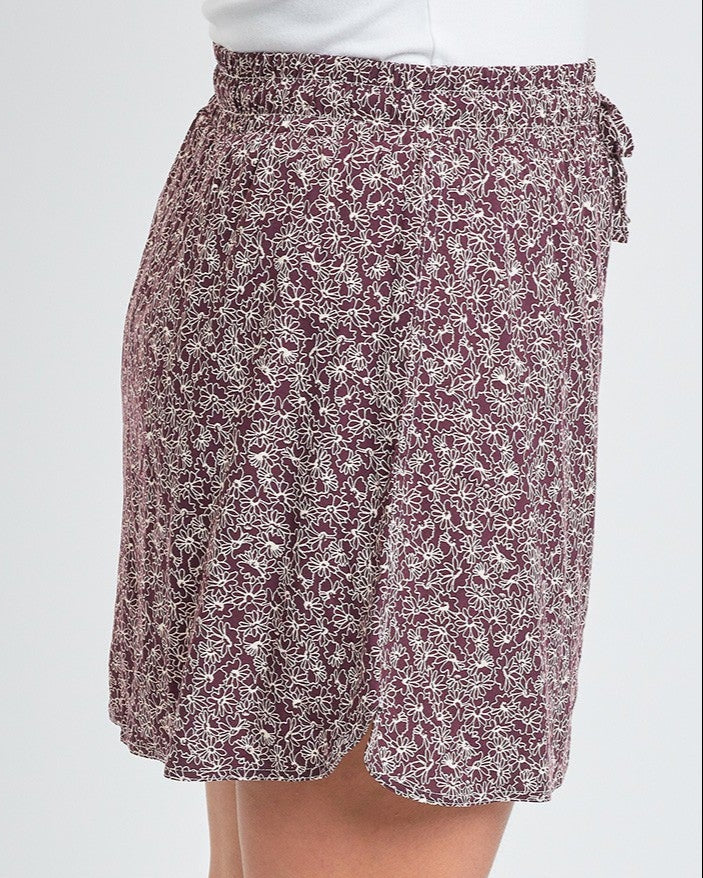 side view of fine floral skirt