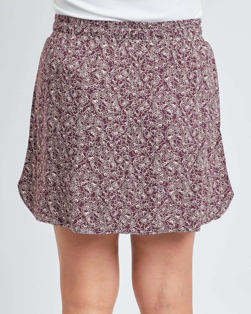 Back view of floral skort