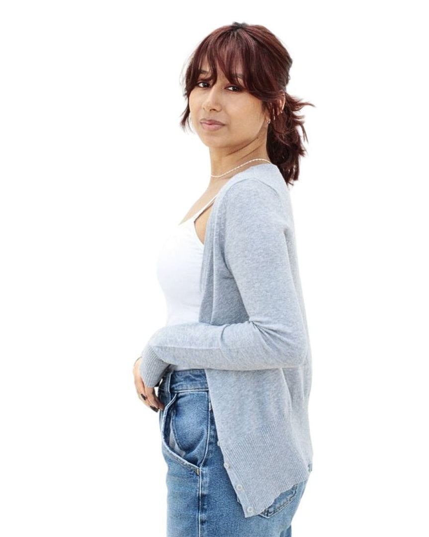 Slim Button Cardigan