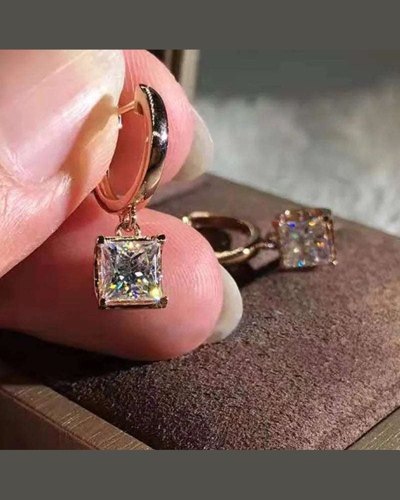 Square Crystal Earrings