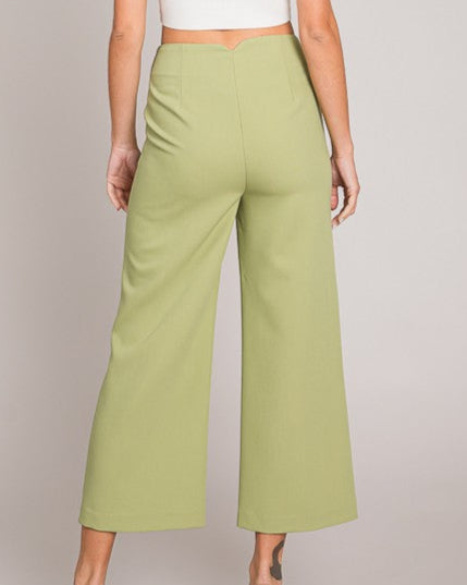 Premium Twill Wide Capri Pants