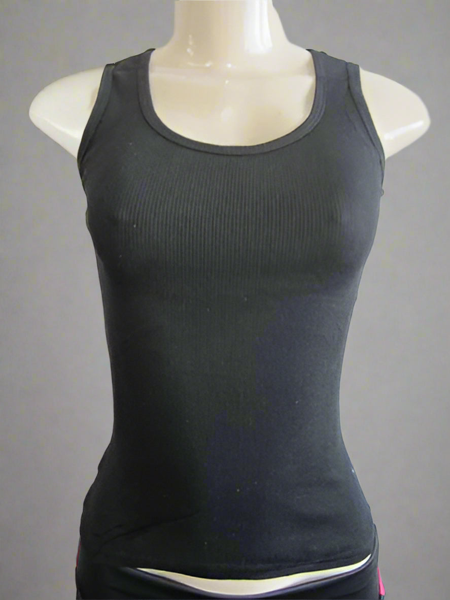 Cotton Ribbed Round Neck Tank