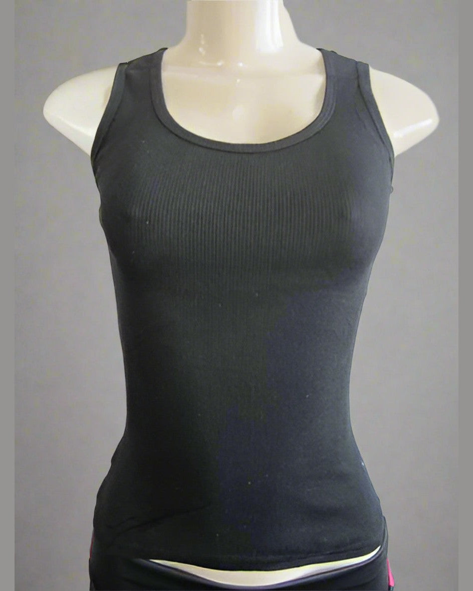 Cotton Ribbed Round Neck Tank