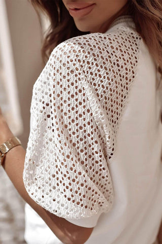 Lace Sleeve T-Shirt