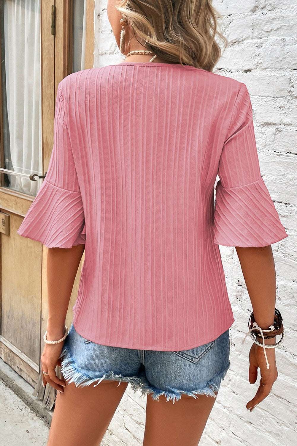 Ruffle Half Sleeve Top