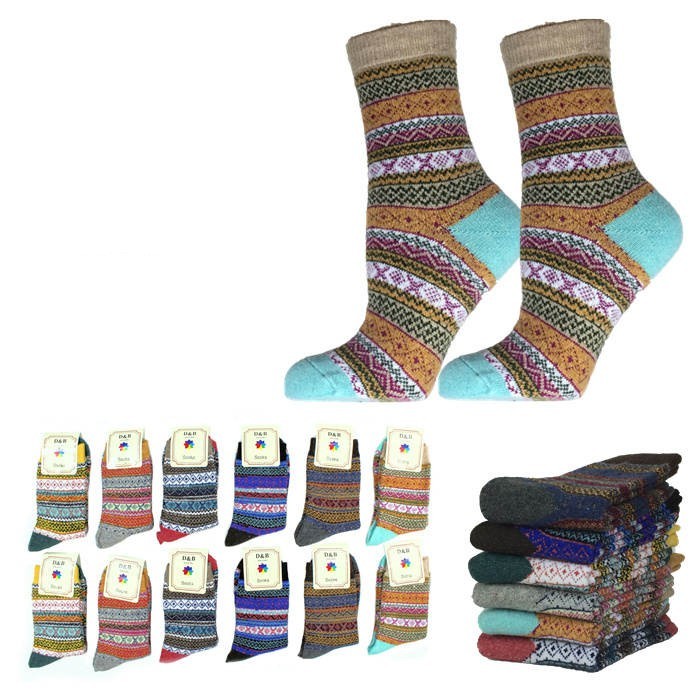 Cozy Nordic Knit Rabbit-Hair Socks