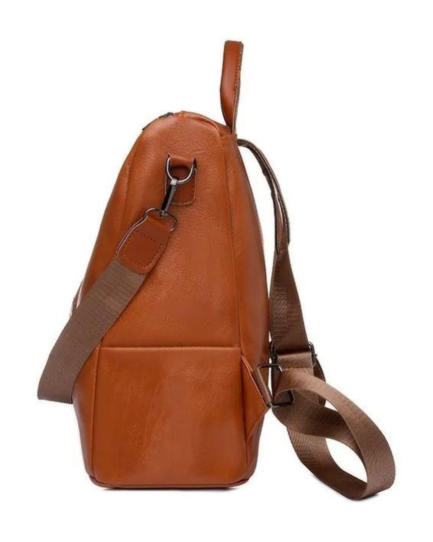 Vegan Leather Convertible Backpack