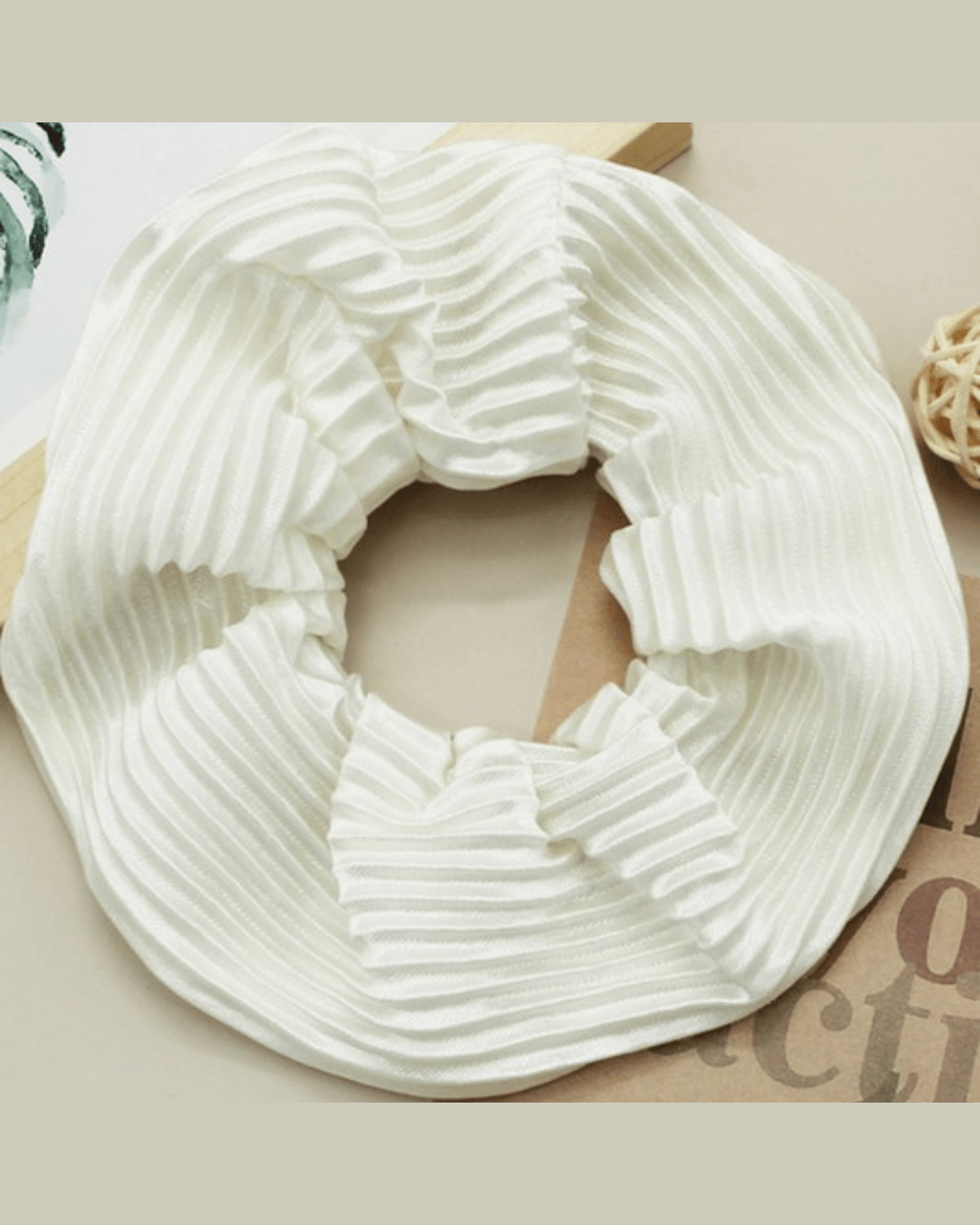 Ribbed Satin Scrunchie