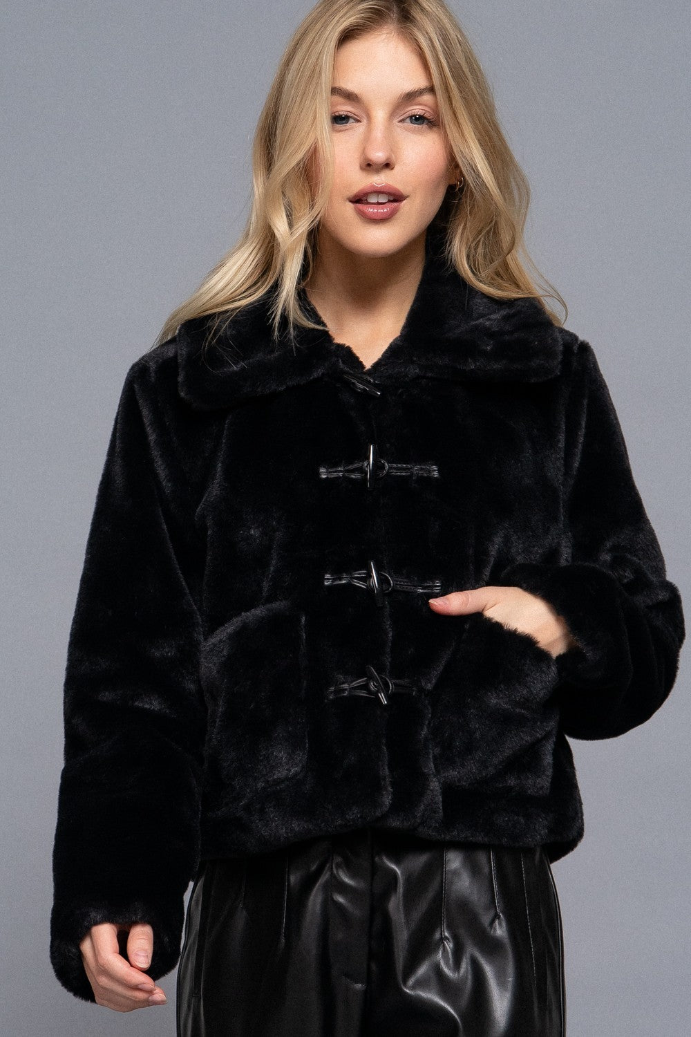 The Luxe Toggle Fur Duffle Jacket