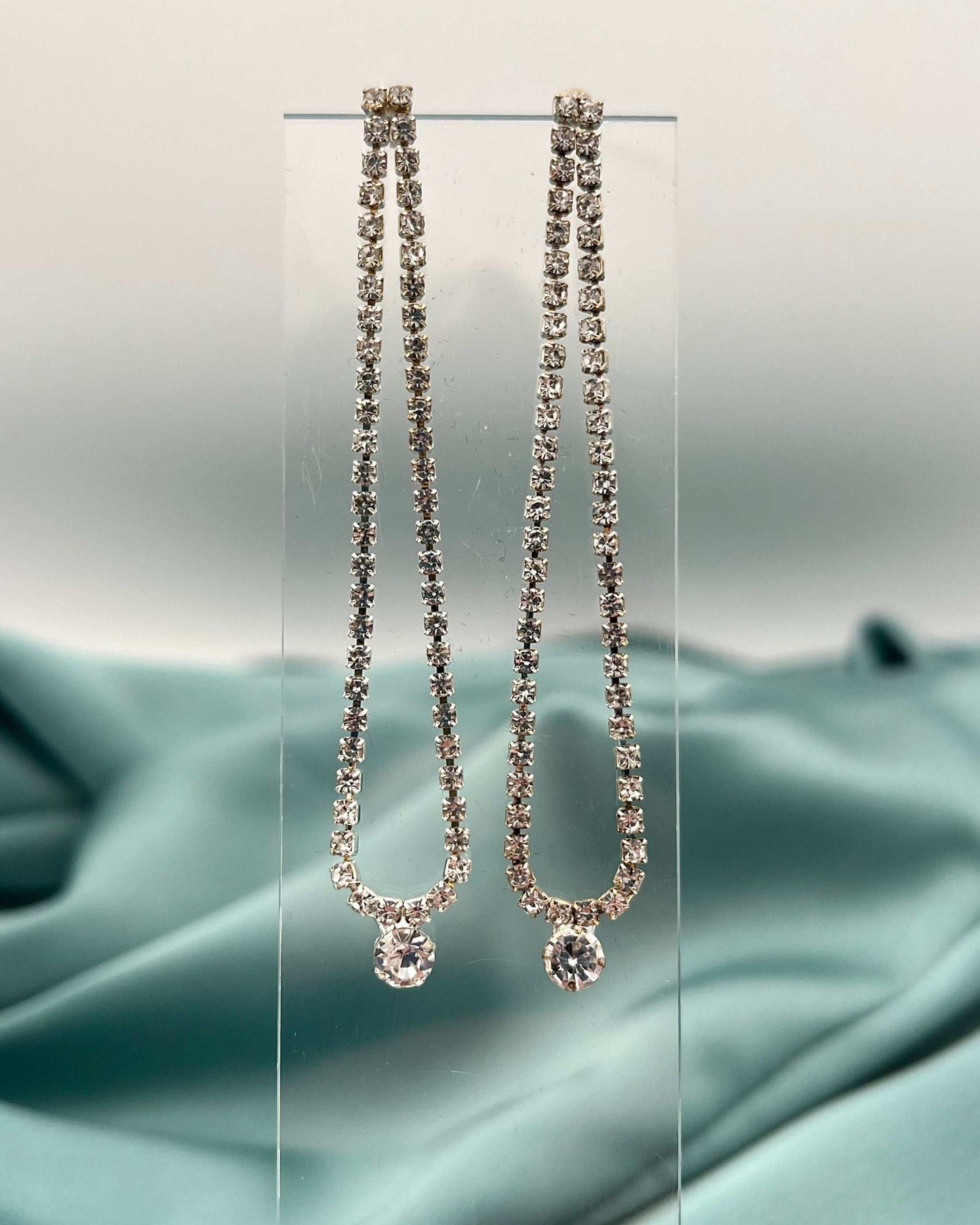 Pure Elegance Diamond Drop Earrings