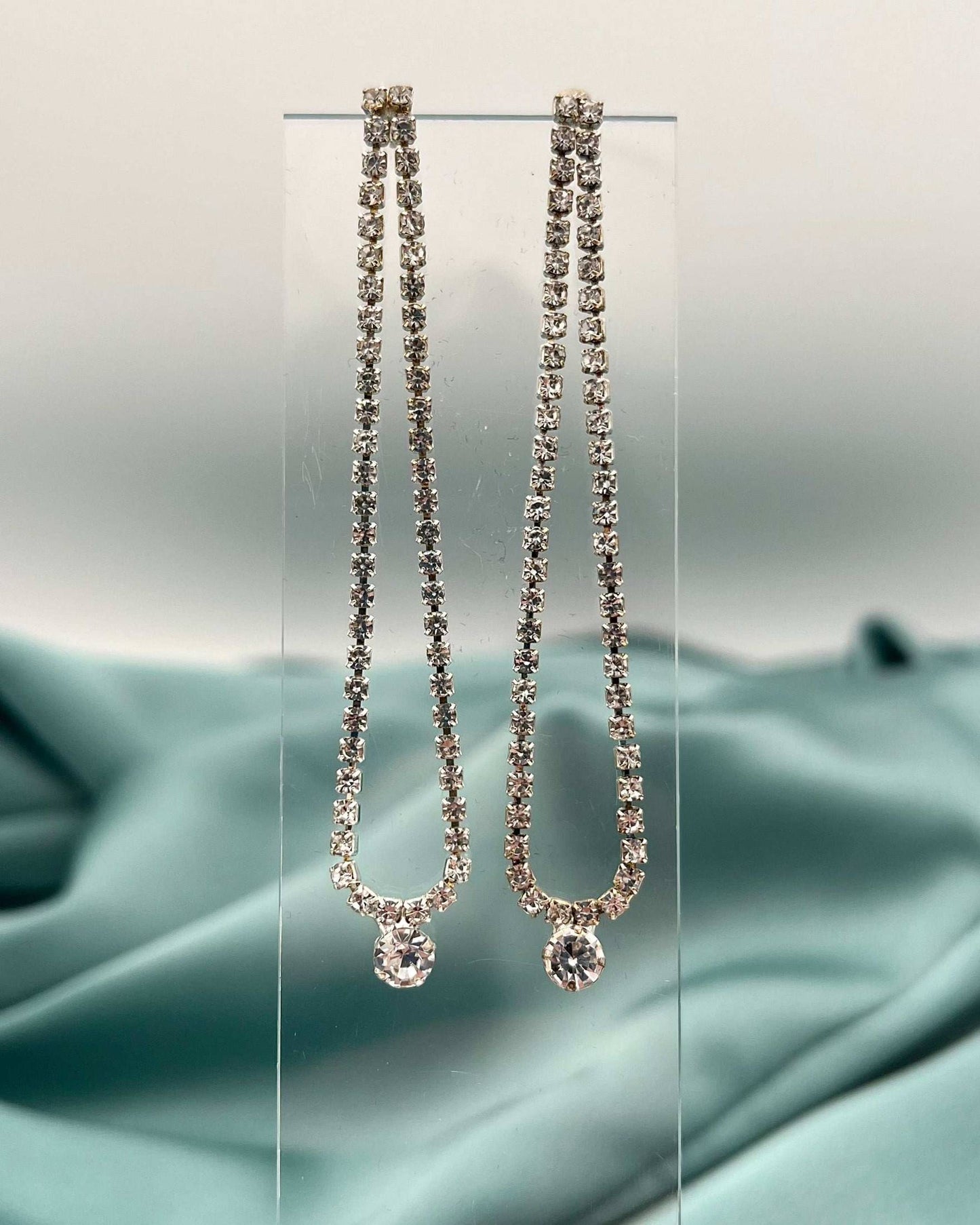 Pure Elegance Diamond Drop Earrings