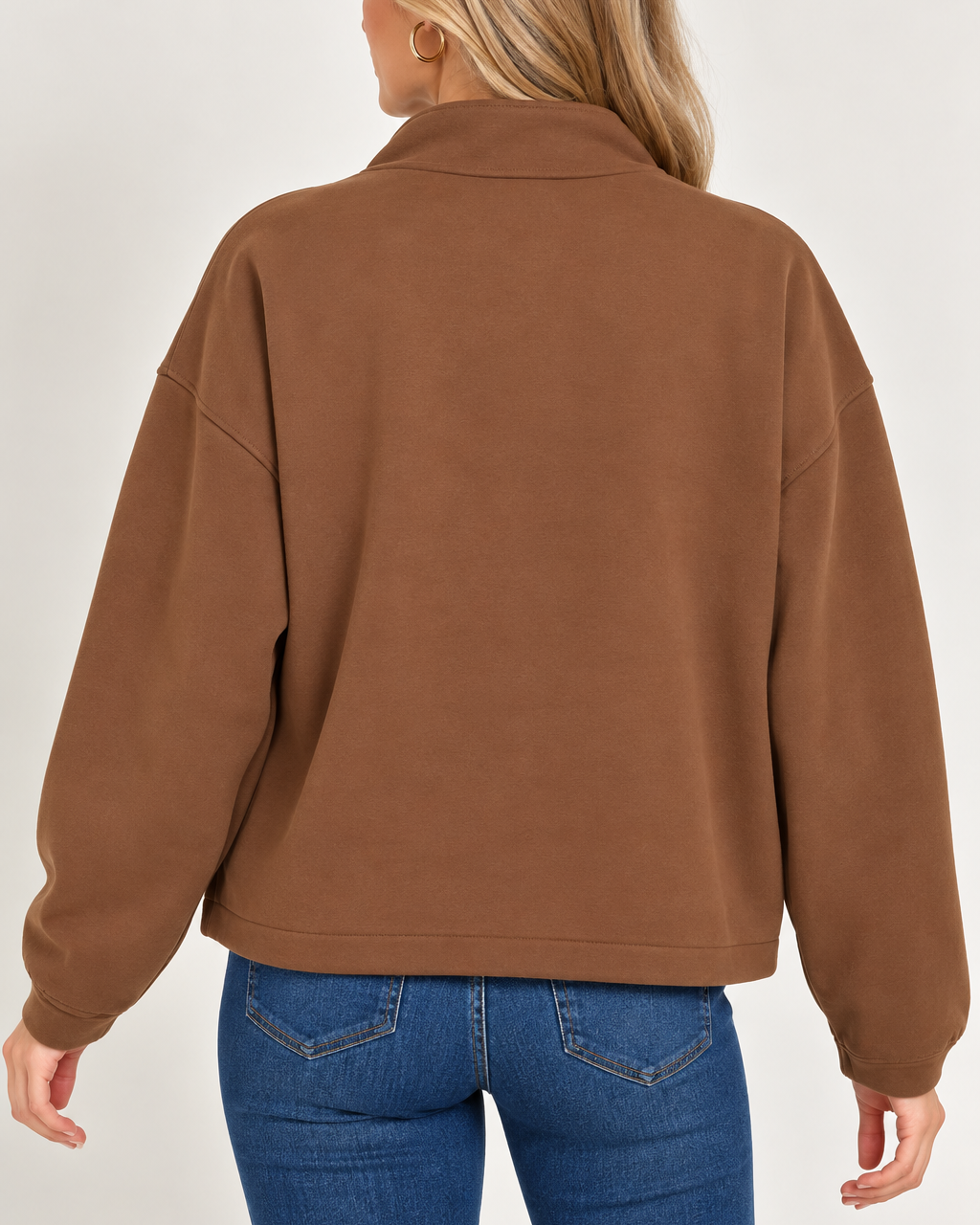 Brown Scuba Full Zip Jacket