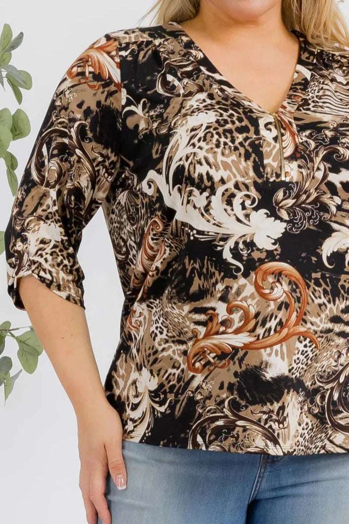 Wild One Zipper Blouse