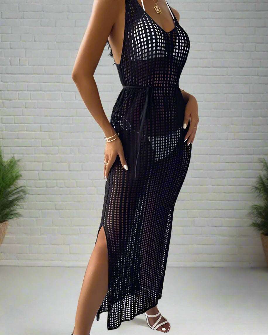 Crocheted Maxi Swim Suit Cover