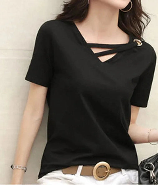 Laced Eyelet T-Shirt