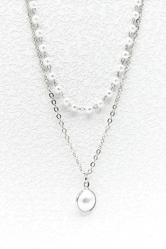 Double Pearl Necklace