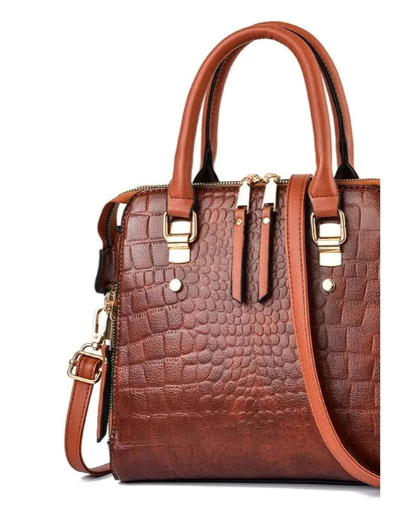 Crocodile Texture Hand Bag