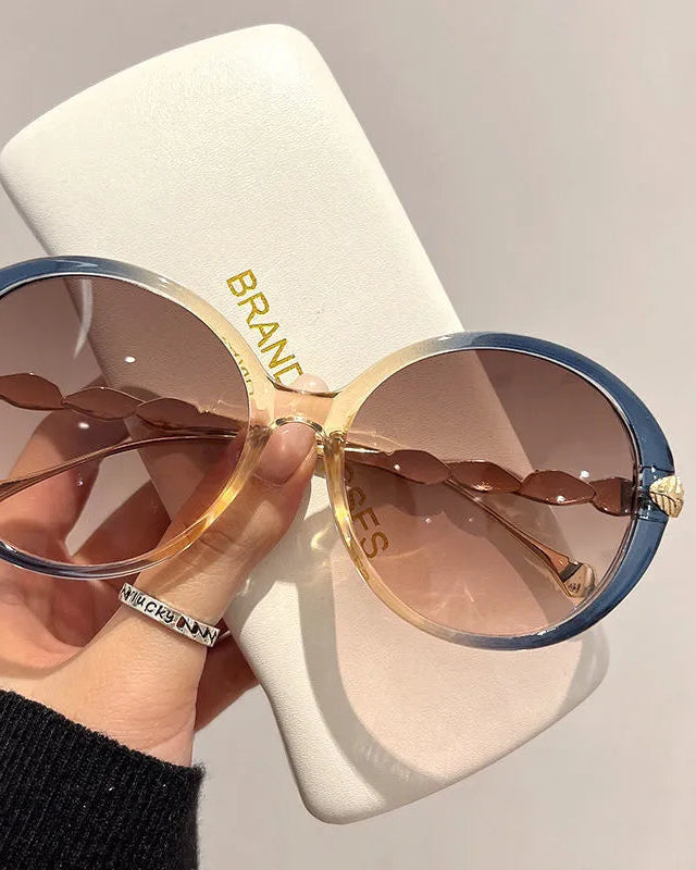 Oversized Round Gradient Sunglasses