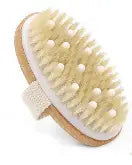 Natural Bristle Body Dry Brush with Hand Strap | Exfoliating Brush
