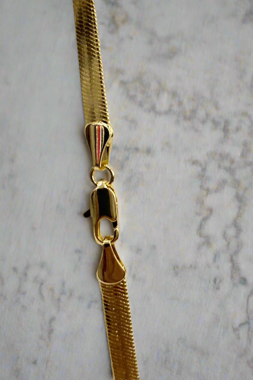 20” Gold Plated Herringbone Necklace