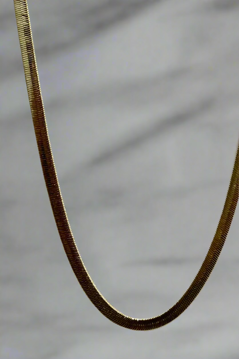 20” Gold Plated Herringbone Necklace