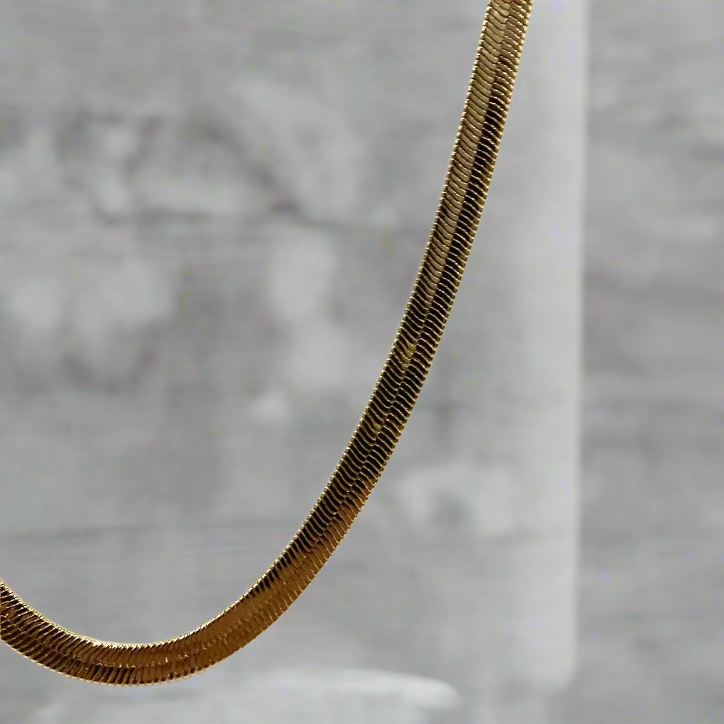 20” Gold Plated Herringbone Necklace