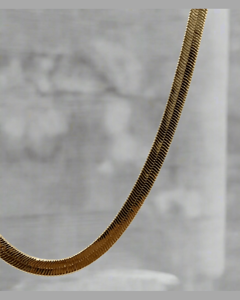 20” Gold Plated Herringbone Necklace