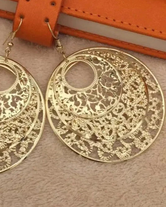 Filigree Round Earrings