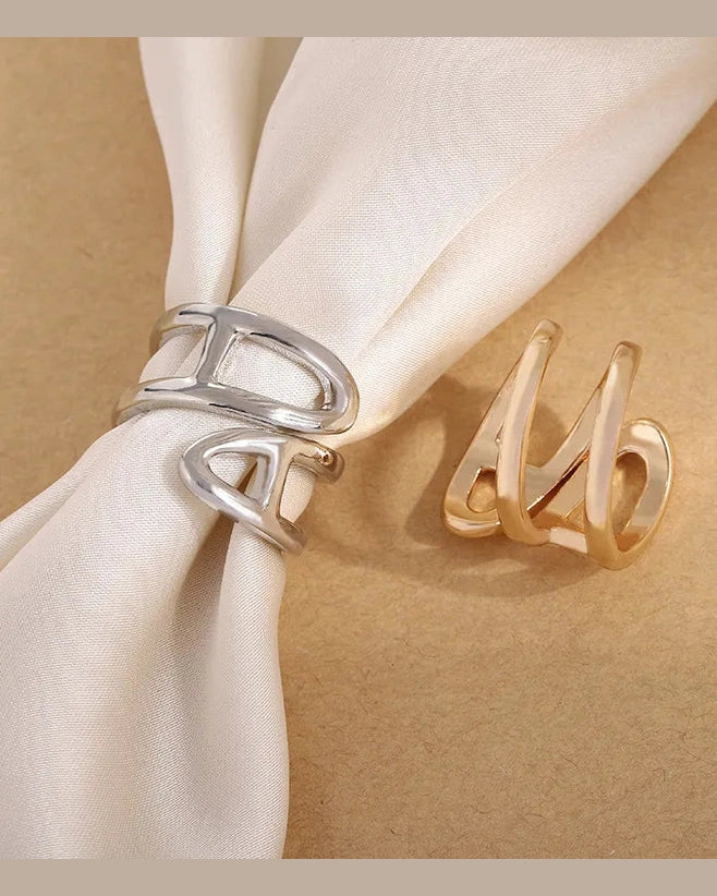 Spiral Scarf Buckle Ring