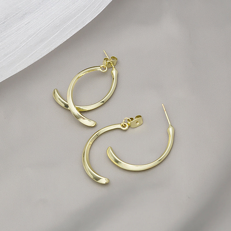 Two Piece Curve Earrings