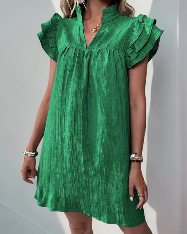 Breezy Ruffle Shift Dress