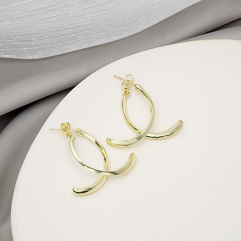 Two Piece Curve Earrings