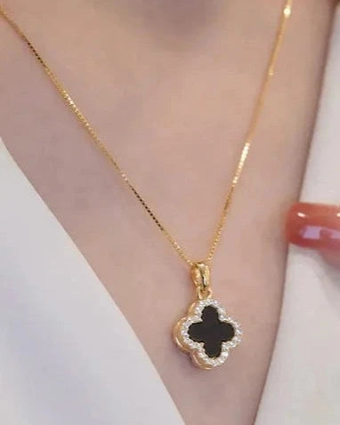 Reversable Alhambra Style Clover Necklace
