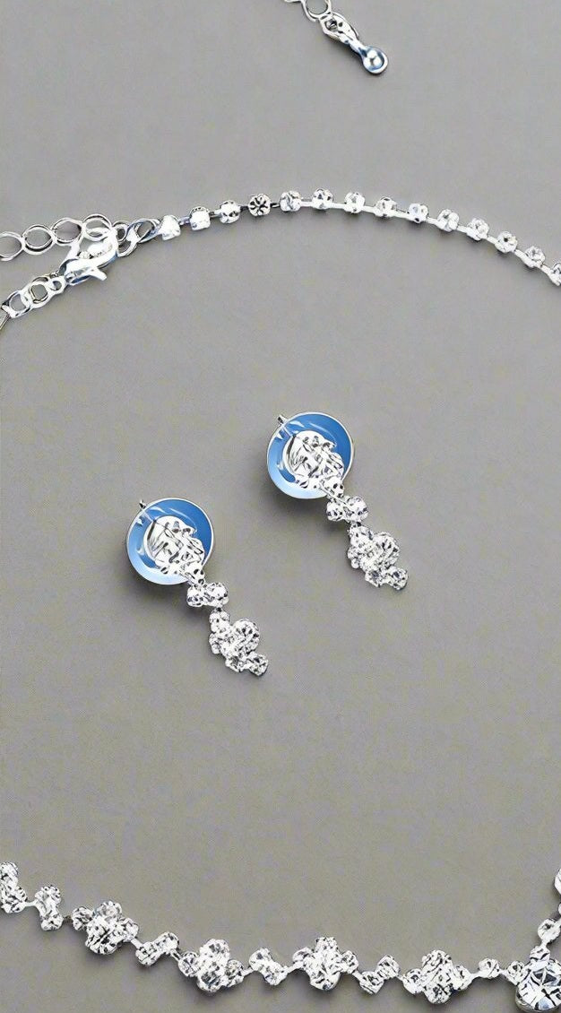 Diamond Clusters Necklace and Earring Set