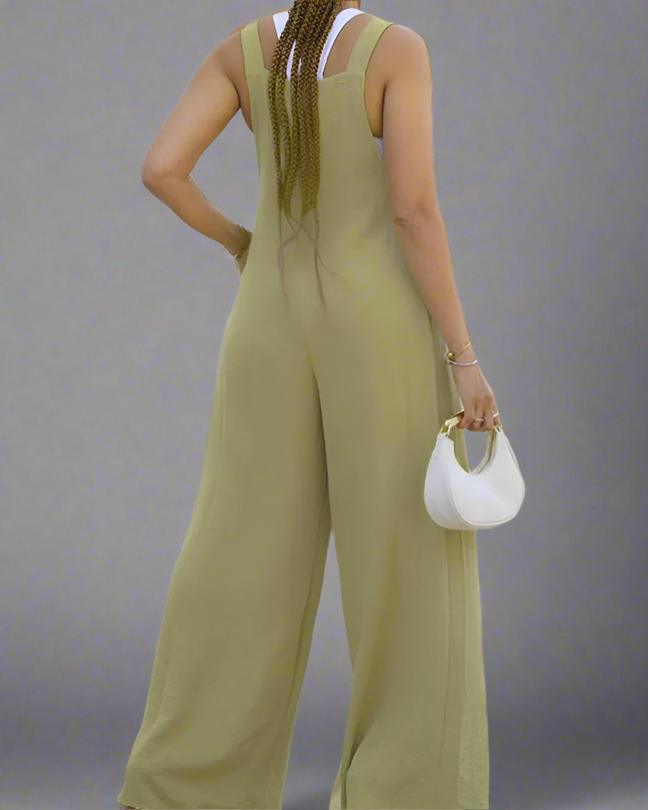 Yoke Waist Jumpsuit