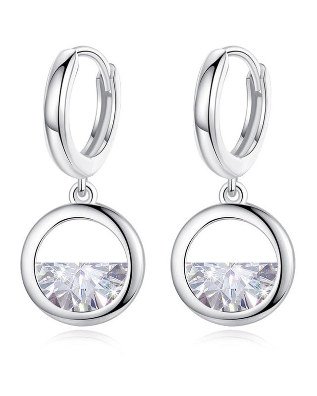 Zirconia filled Circle Earrings