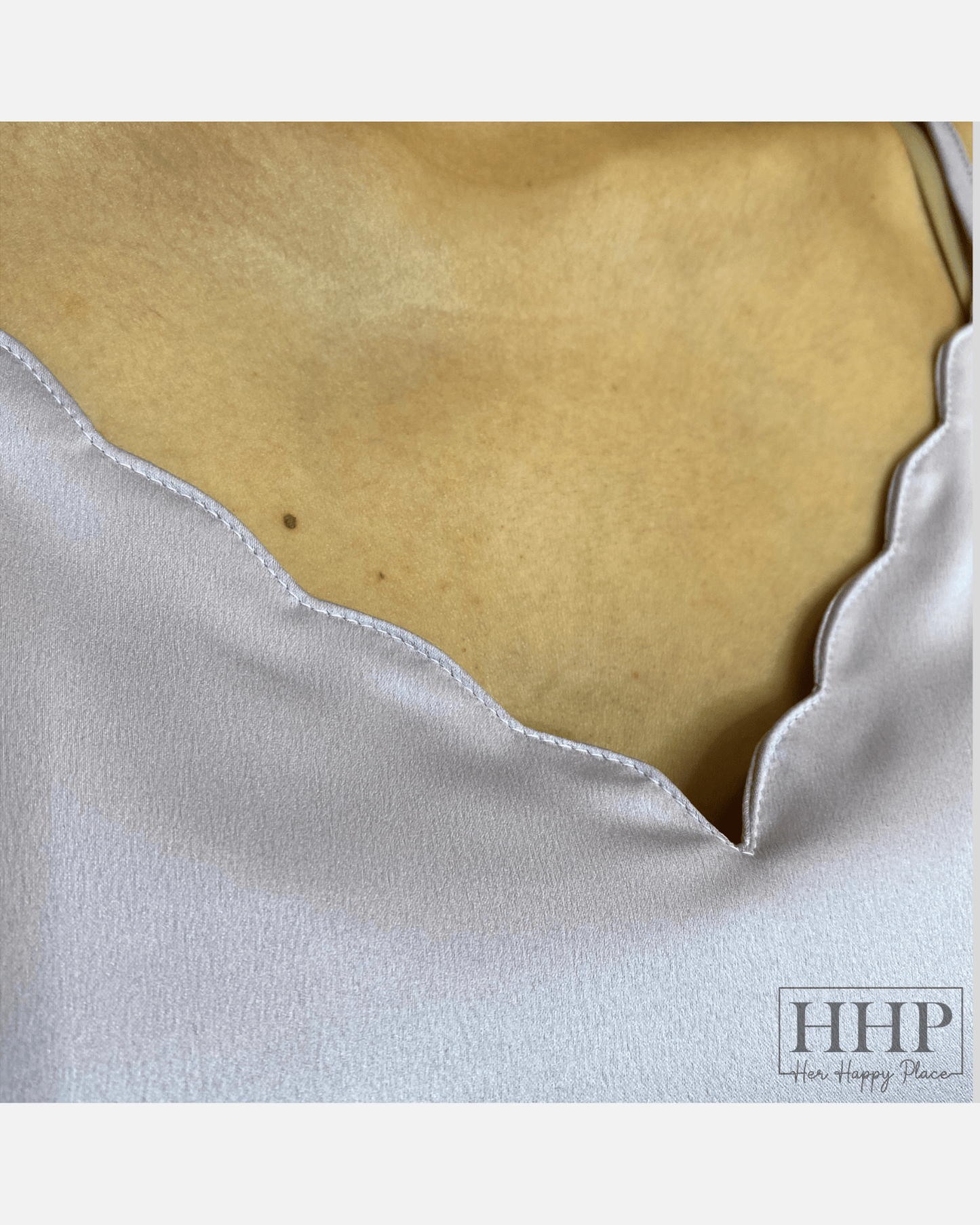 Scalloped Satin Cami