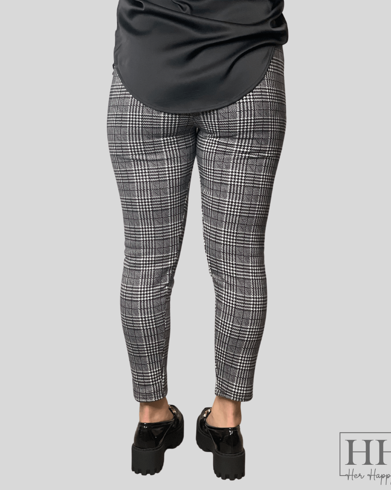Plaid Fleece Lined Legging
