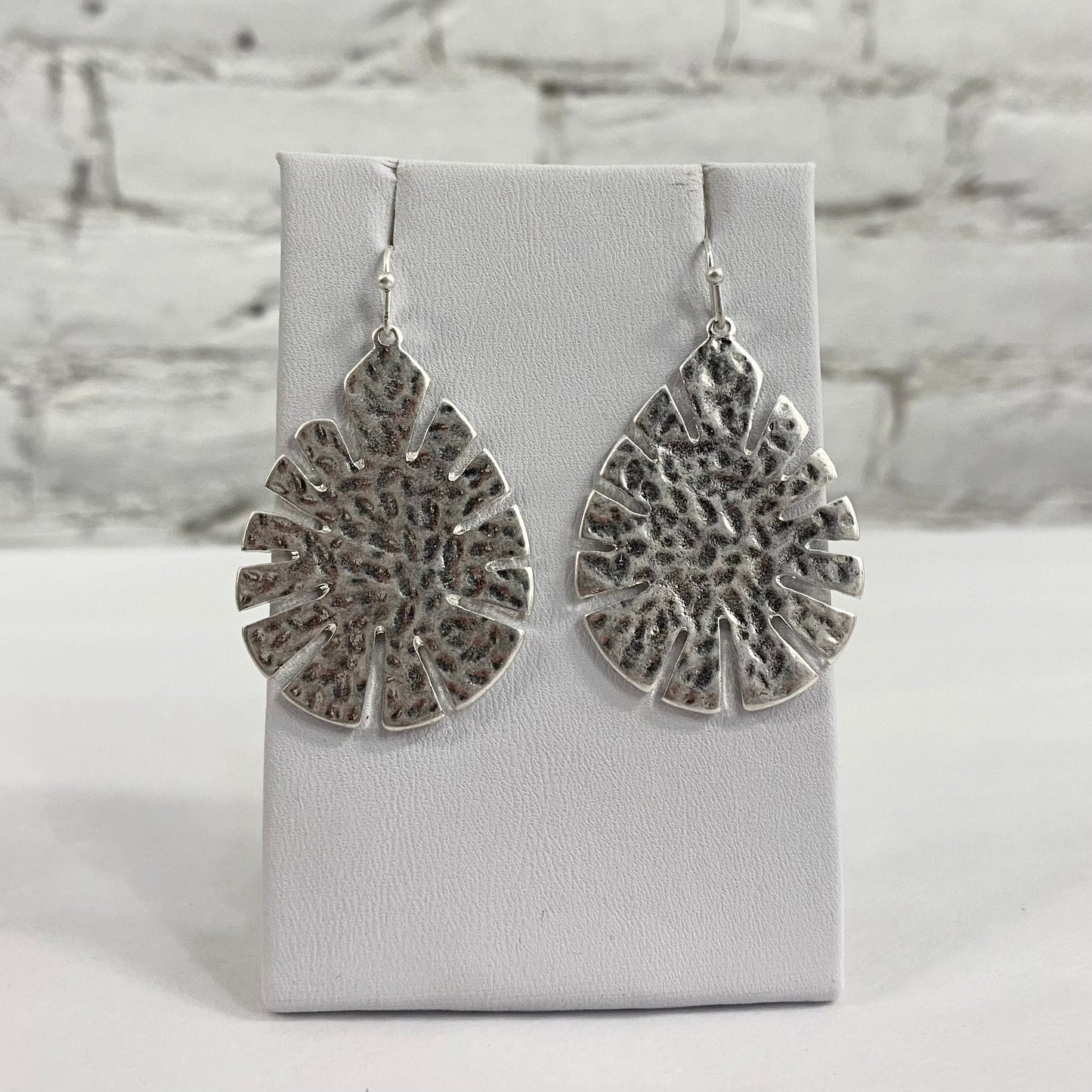Cast Leaf Drop Earring