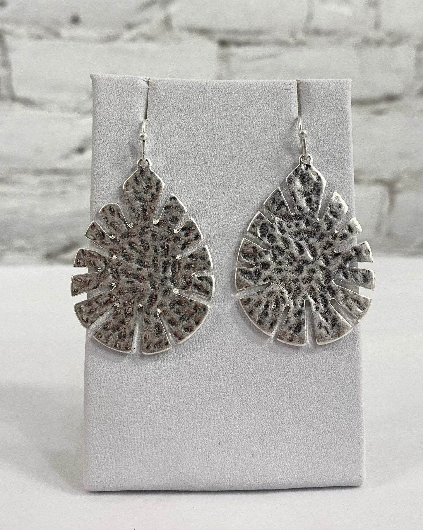 Cast Leaf Drop Earring