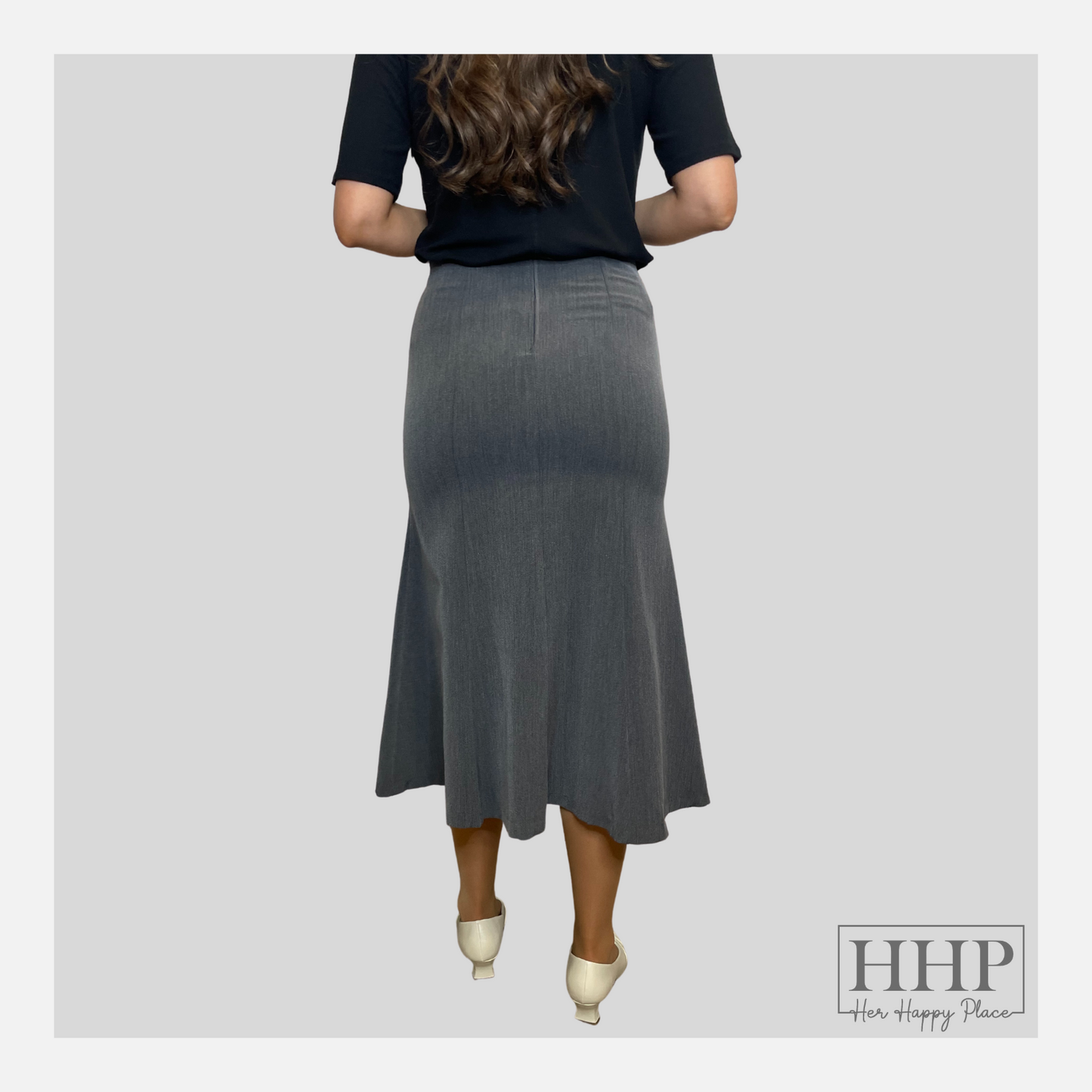 Trumpet Style Midi Skirt