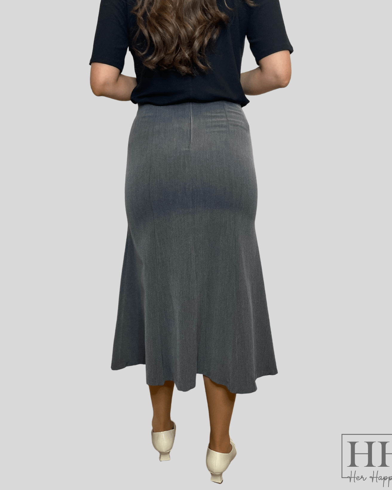 Trumpet Style Midi Skirt
