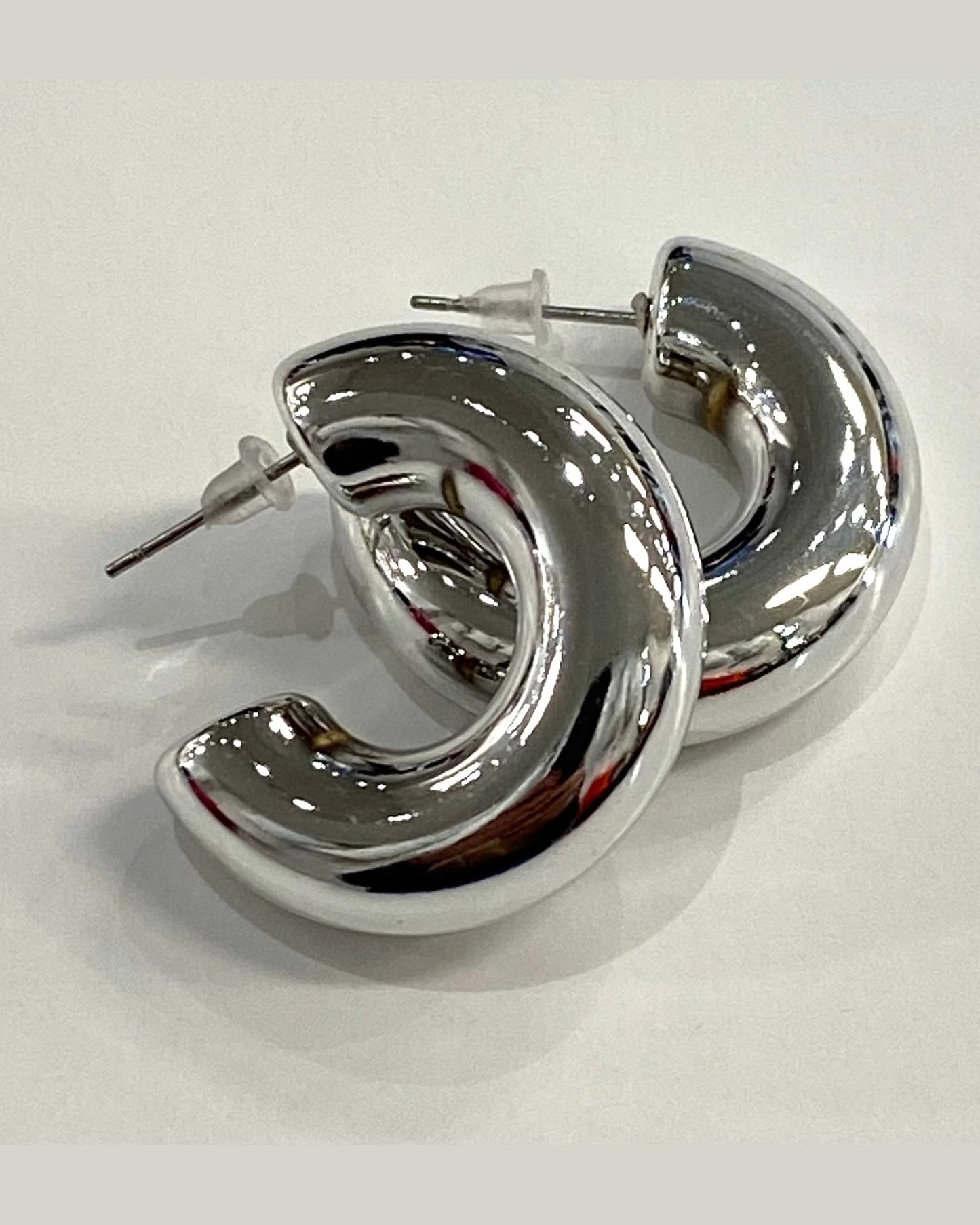 Thick Hoop Earrings.