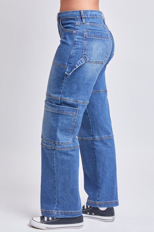 Straight Leg Cargo Jeans